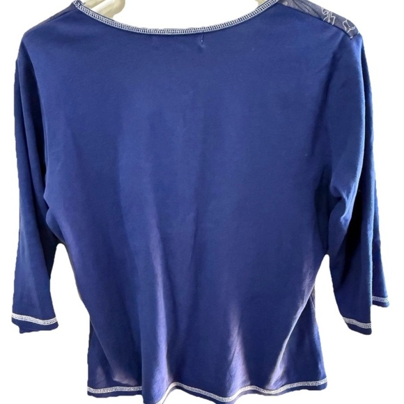 Blue Paris Graphic Women's Top - Picture 3 of 6